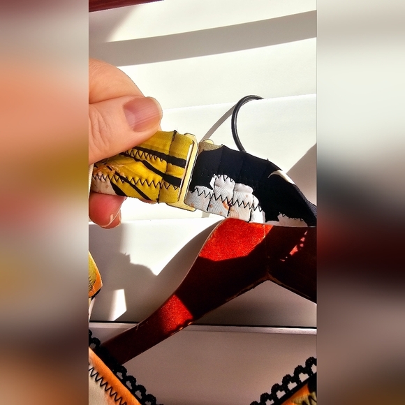 Everyday Sunday Swim Set Bikini Top Bottom Black Tropical size 10 12 - Picture 4 of 7